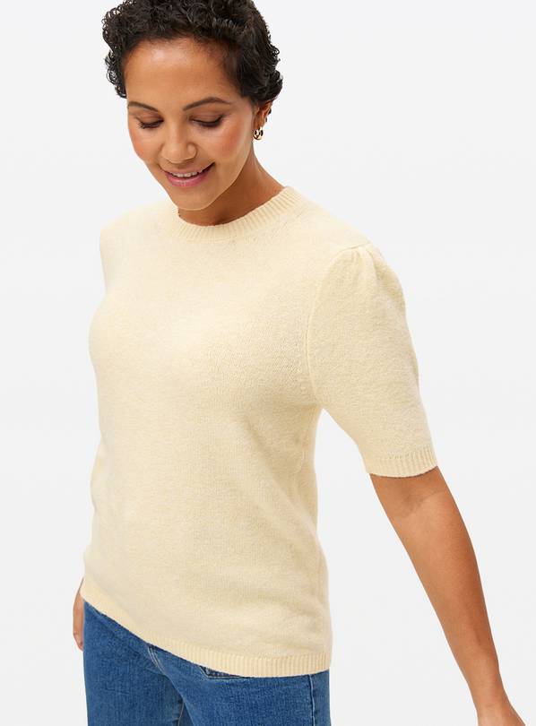 Yellow Puff Sleeve Knitted Top 20